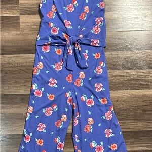 Wonder Nation Floral Purple Jumpsuit